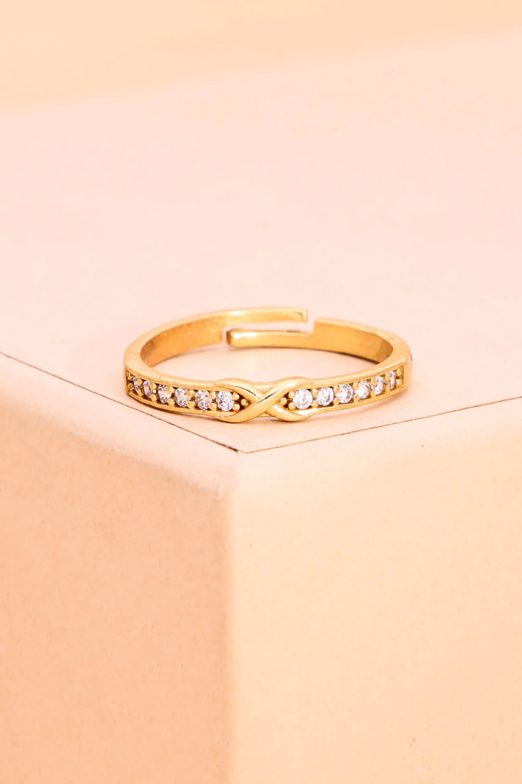 Crystal Infinity Gold Ring - Image 2