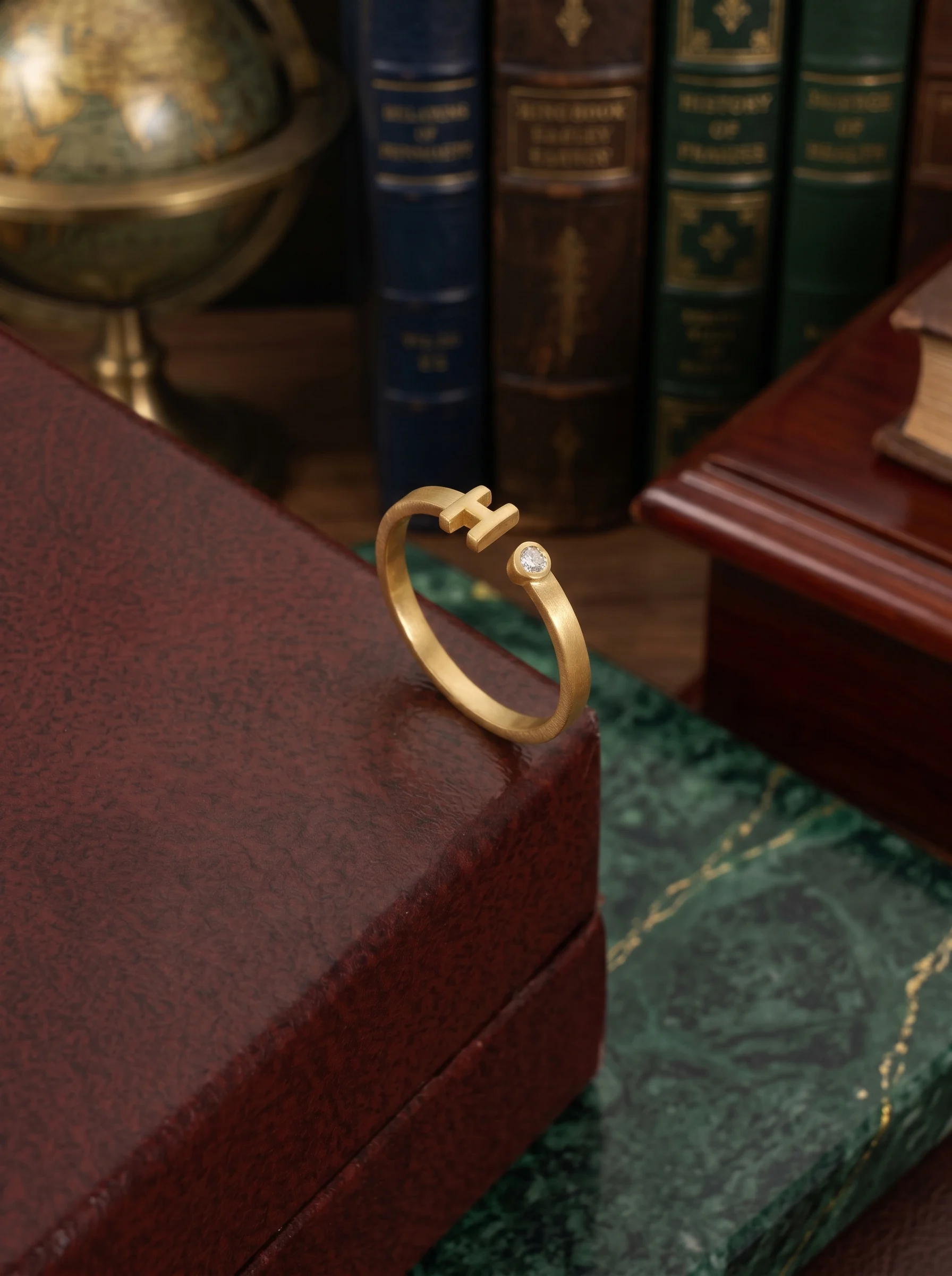 Golden Initial H Ring - Image 2