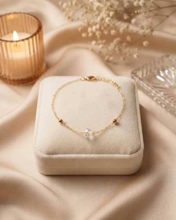 Gold-Tone Pearl Beaded Chain Bracelet