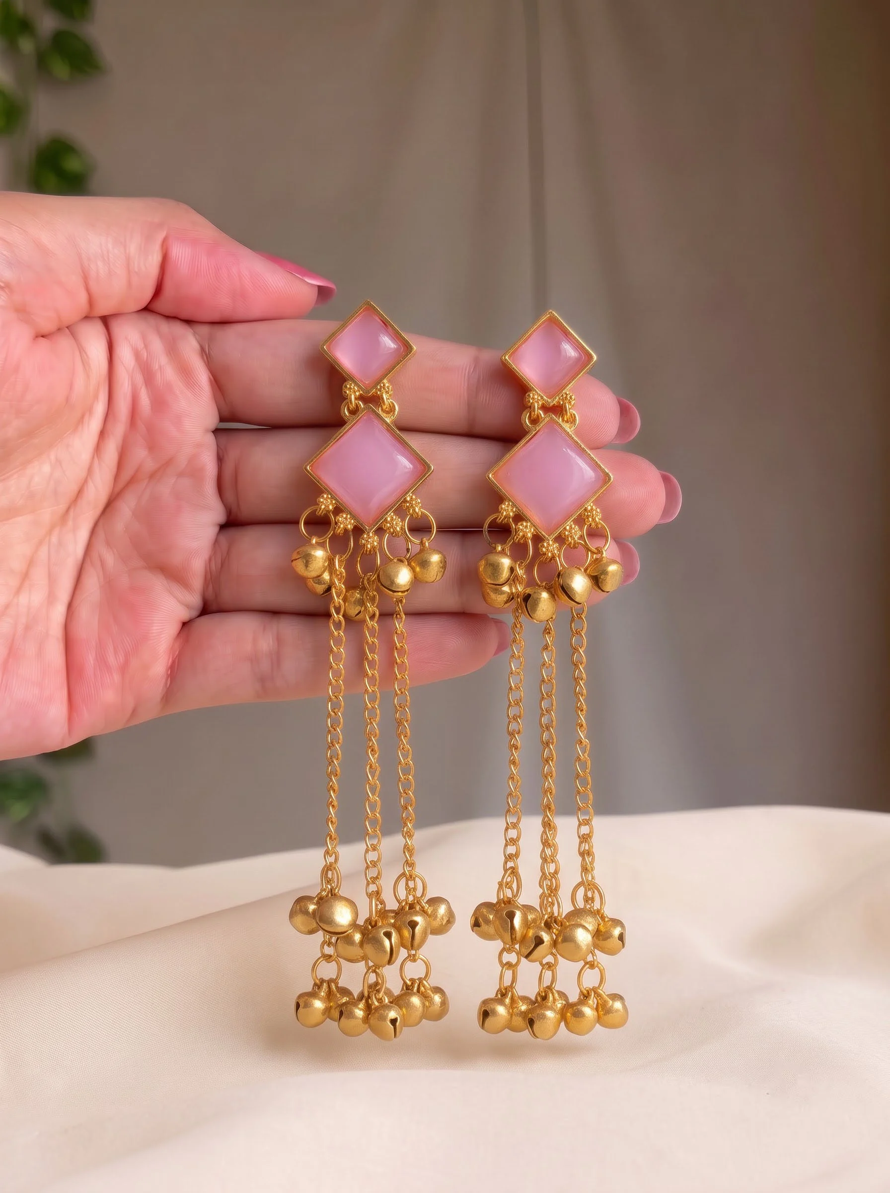 Blush Cascade Earrings