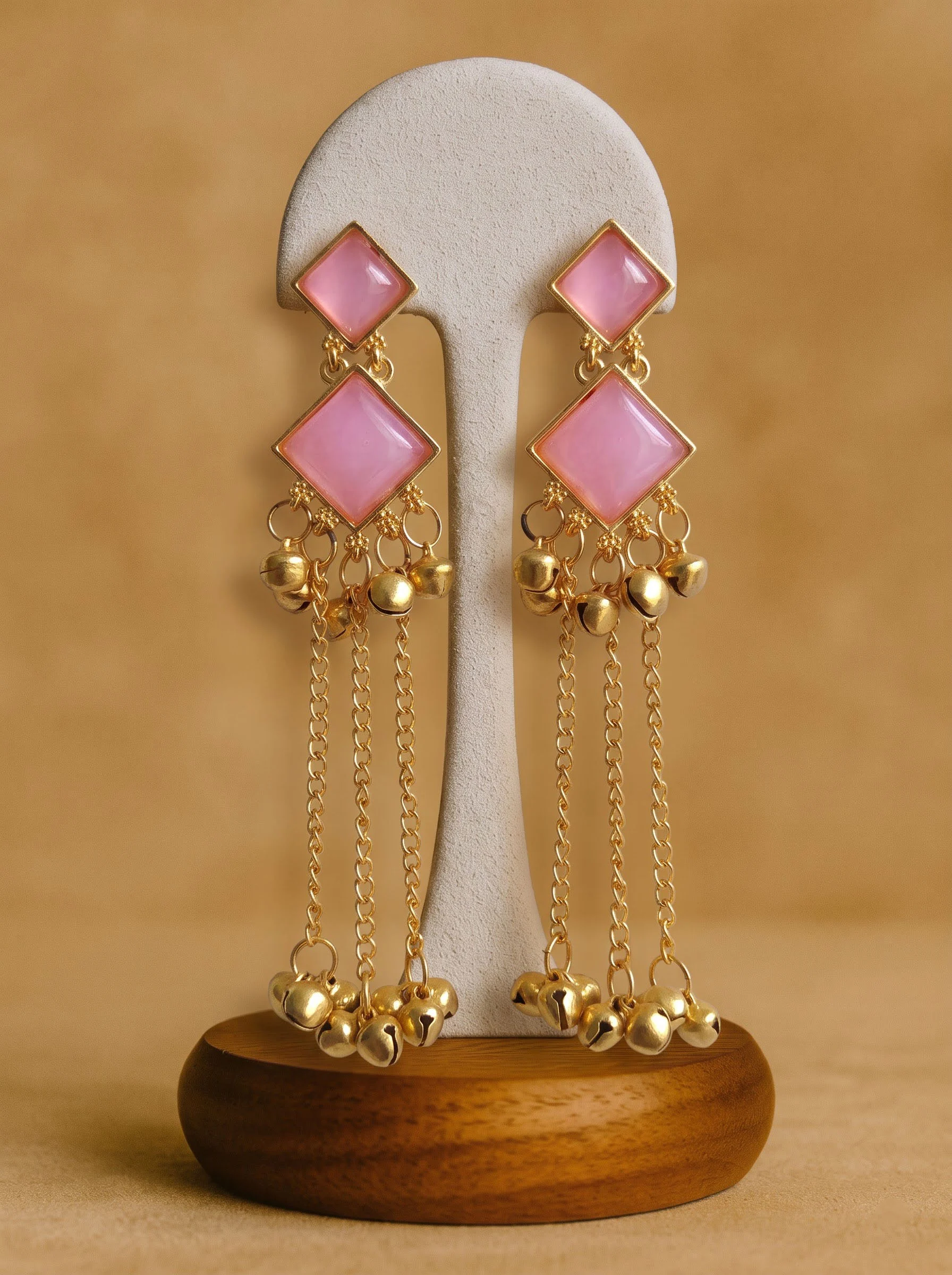 Blush Cascade Earrings - Image 2