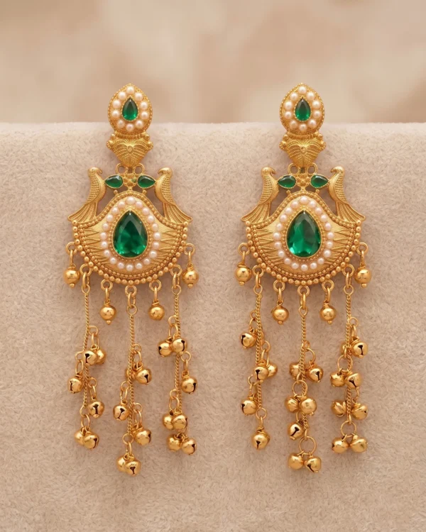 Emerald Rani Heritage Earrings