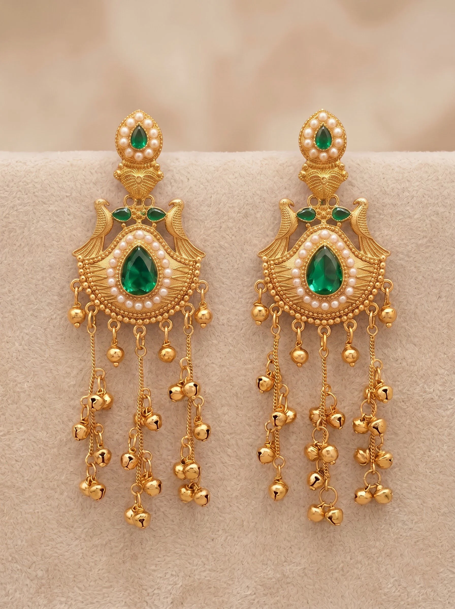 Emerald Rani Heritage Earrings