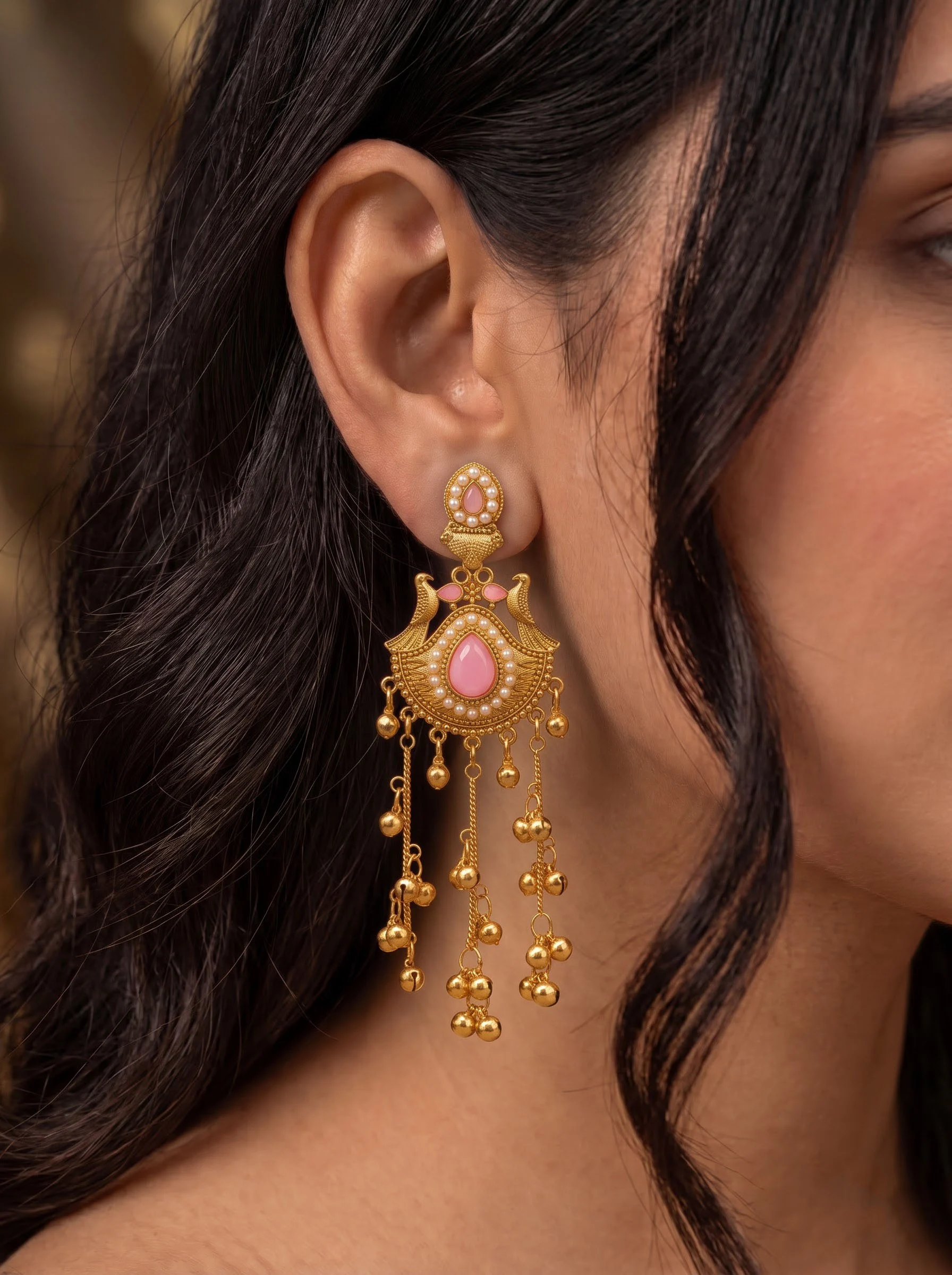 Gulabi Grace Dangle Earrings - Image 4