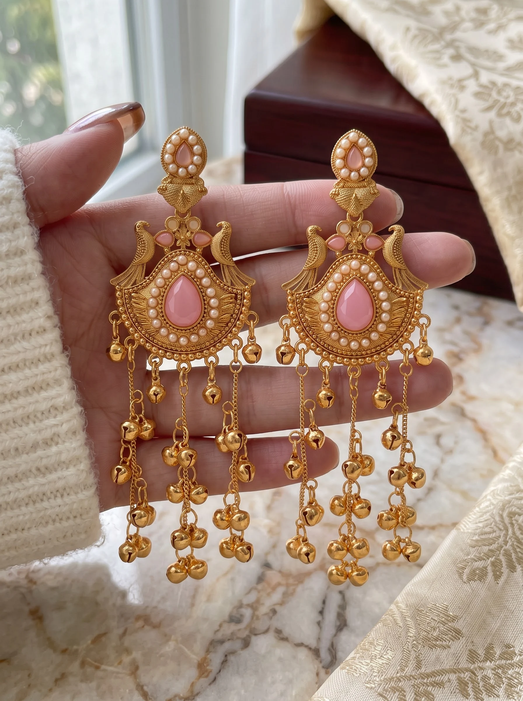 Gulabi Grace Dangle Earrings - Image 3