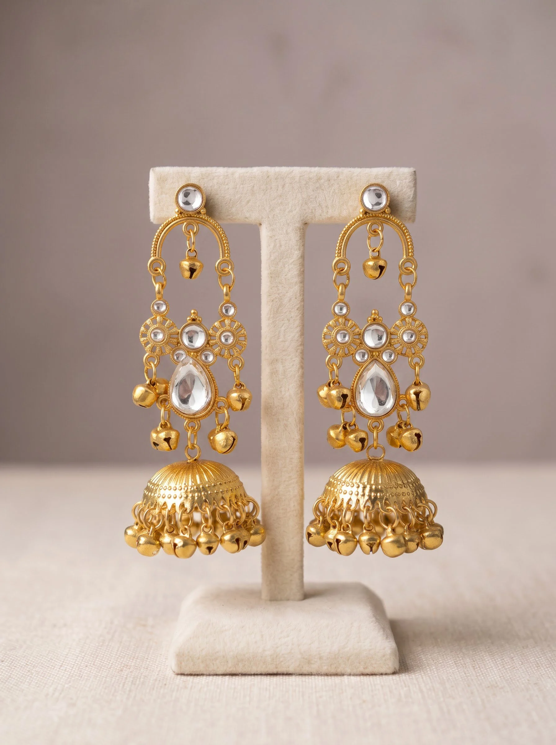 Kundan Glow Jhumka - Image 4