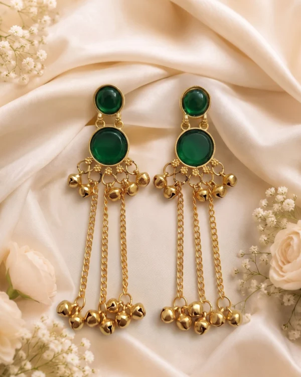 Emerald Swing Earrings
