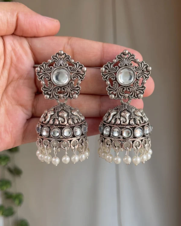 Pearl Noor Heritage Jhumka Earrings