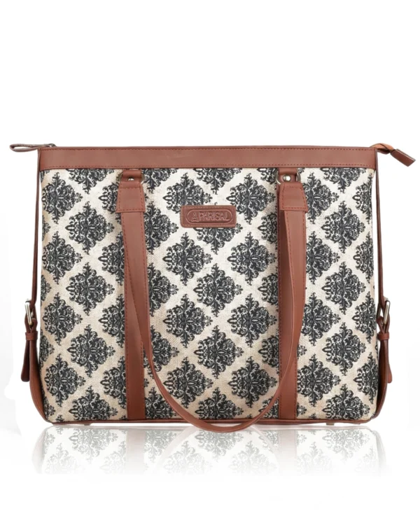 Damask Print Tote Bag