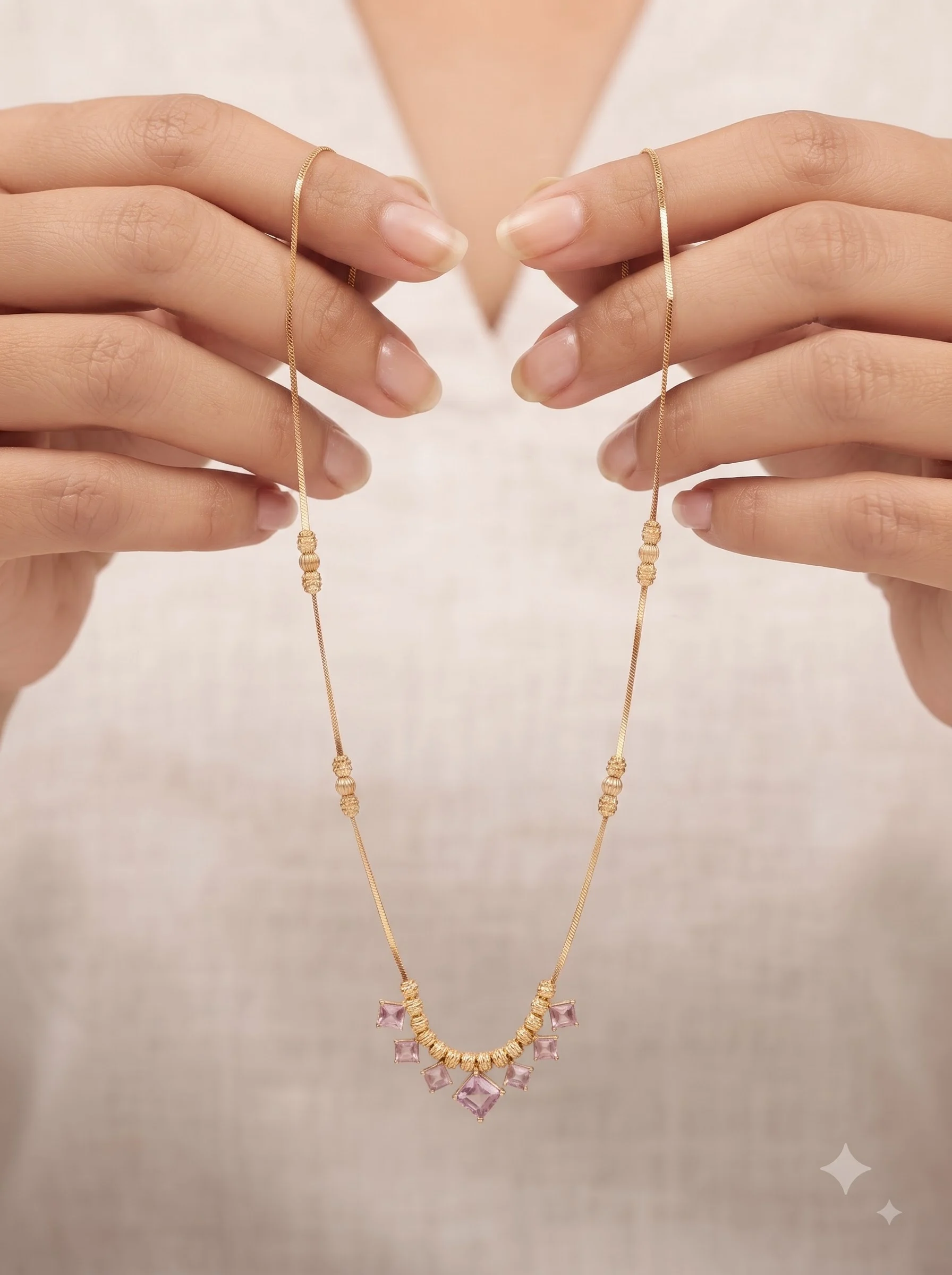 Stylish Gold Chain Pendant - Image 3