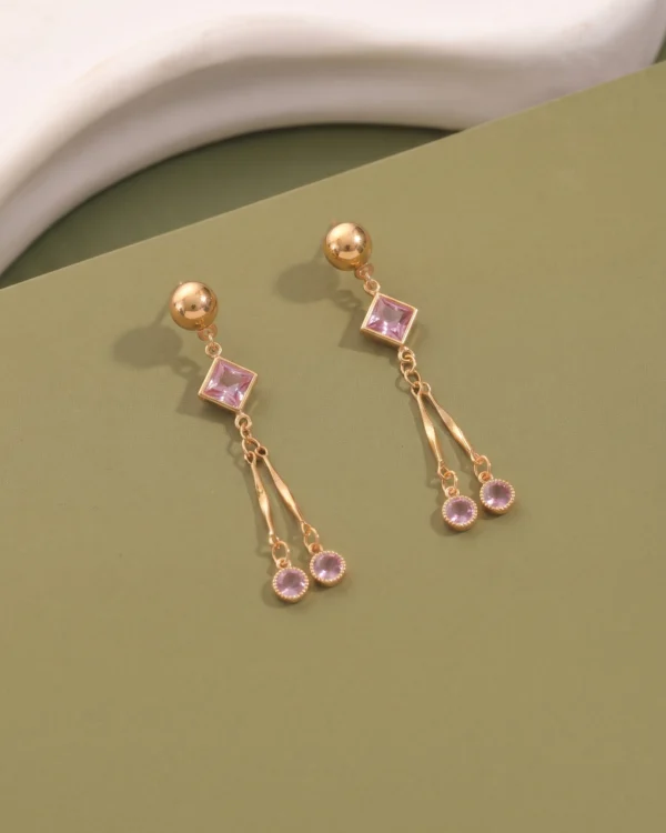 Golden Glow Gemstone Earrings