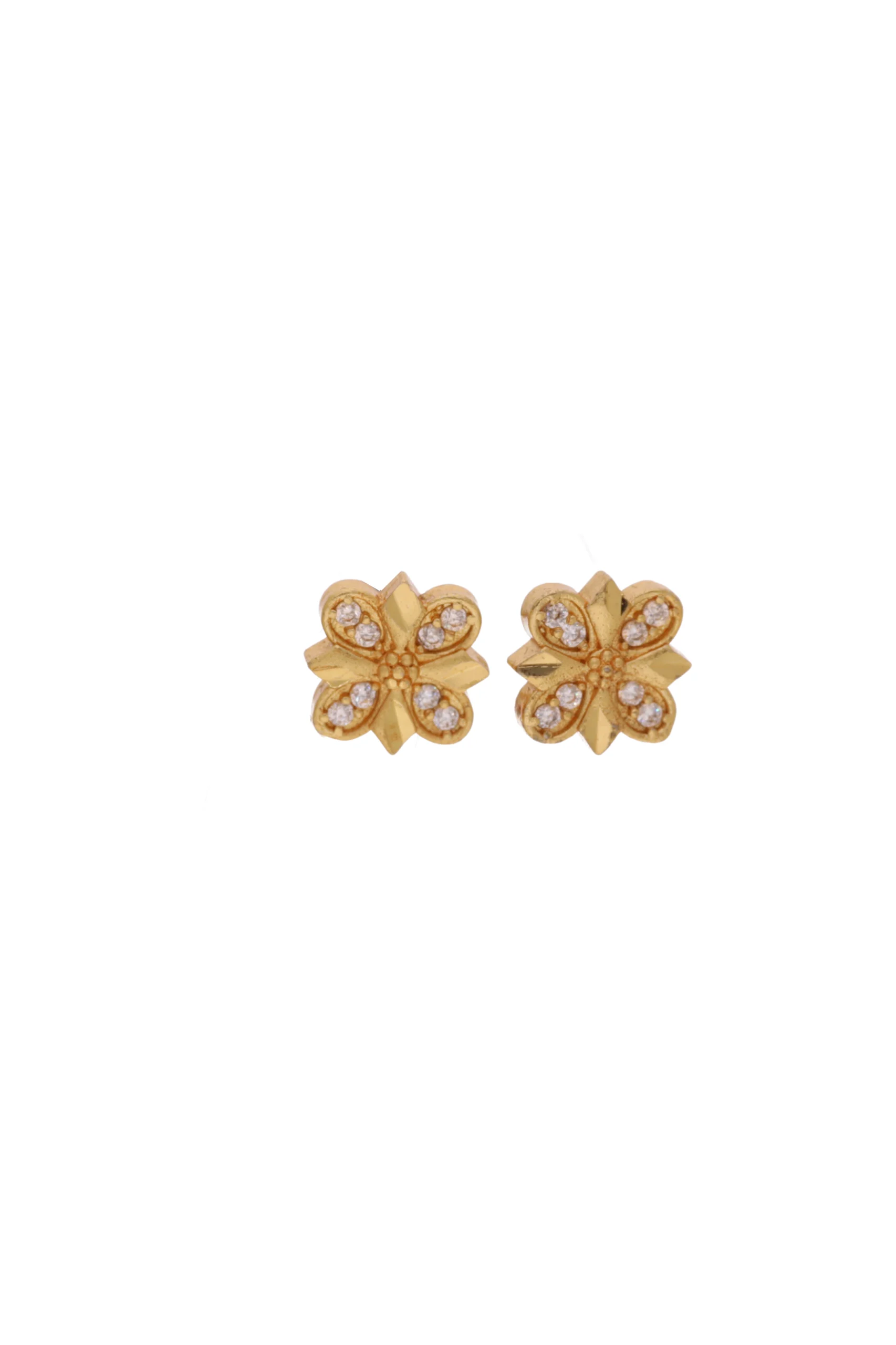 Crystal Petal Stud Earrings - Image 6