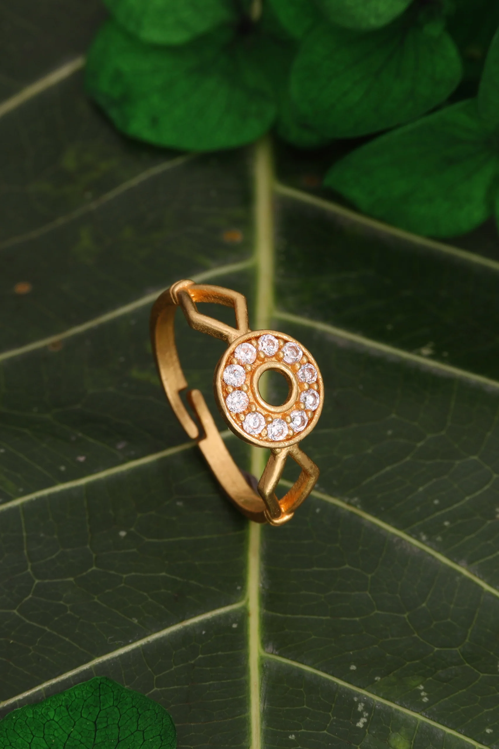Golden Halo Circle Ring - Image 5