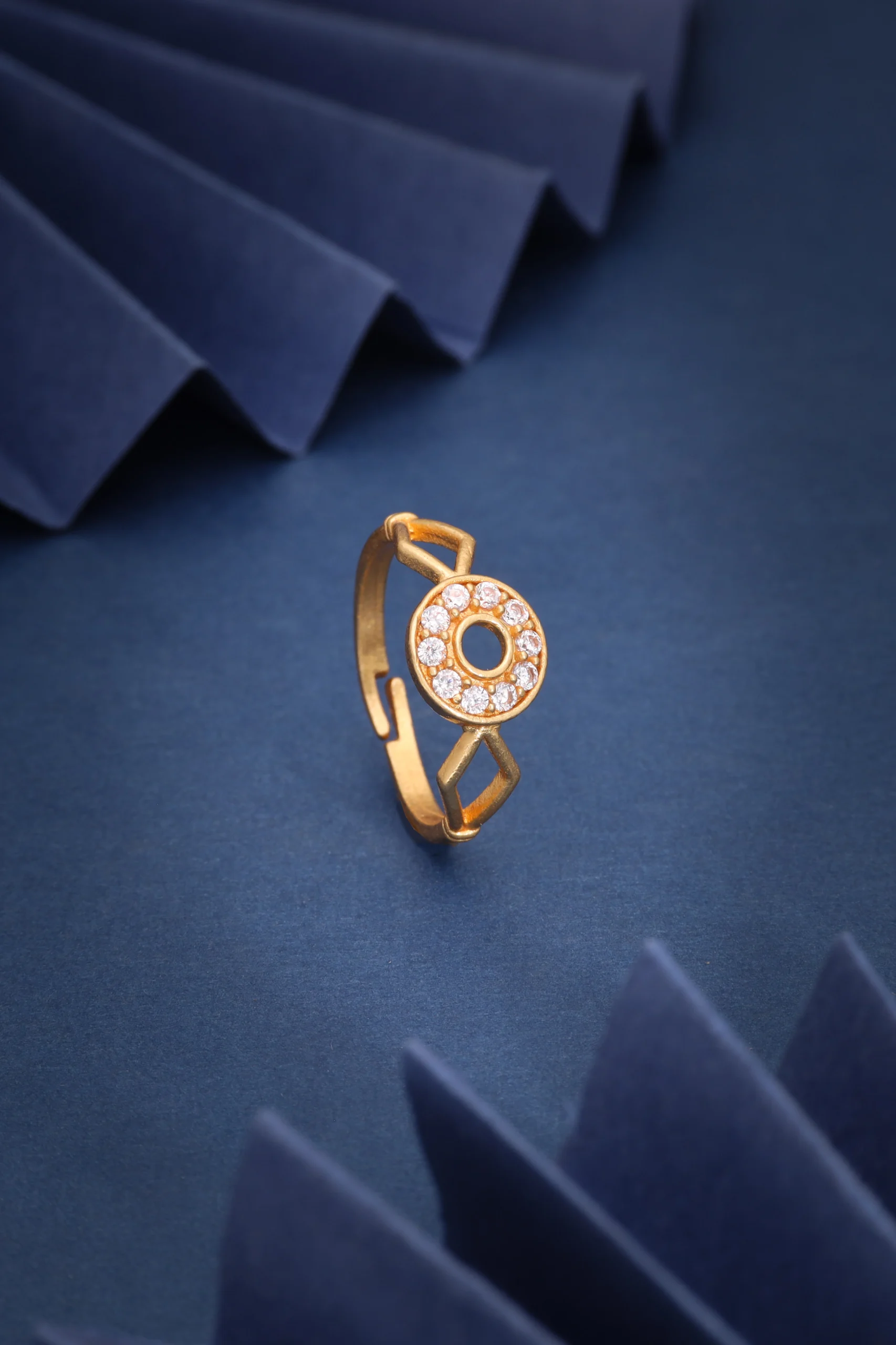 Golden Halo Circle Ring - Image 2