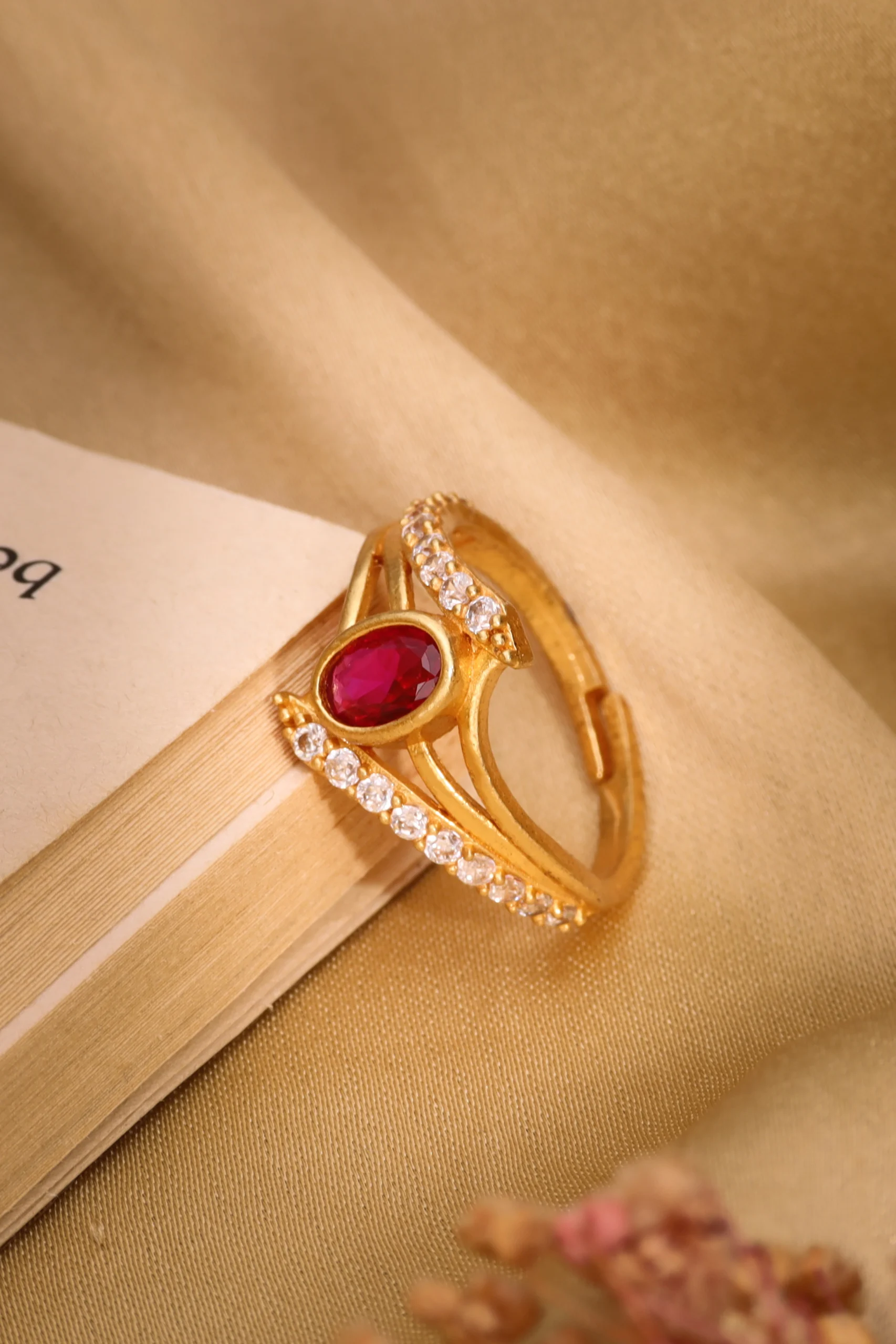 Ruby Crown Curve Ring - Image 5
