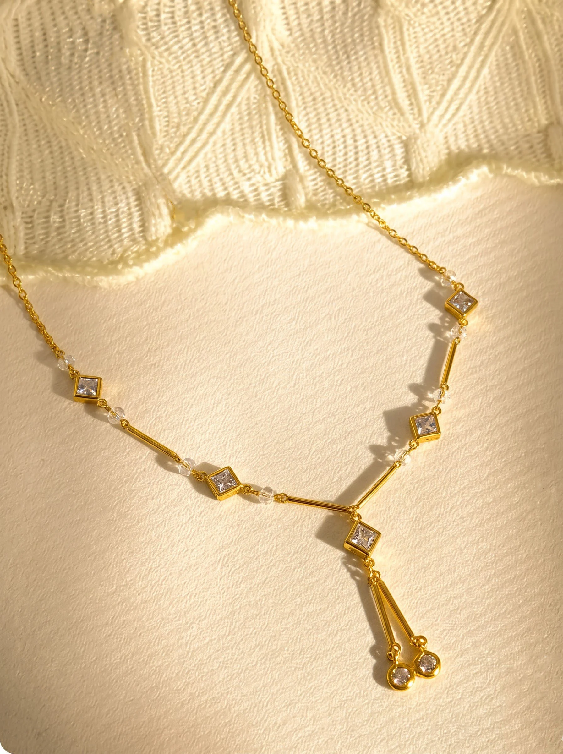 Modern Geometric Gold Necklace