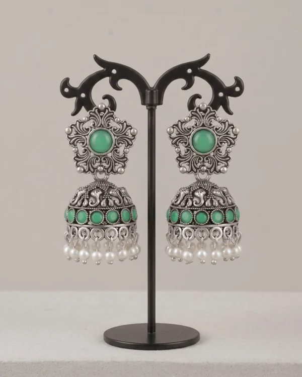 Mint Meher Heritage Jhumka Earrings
