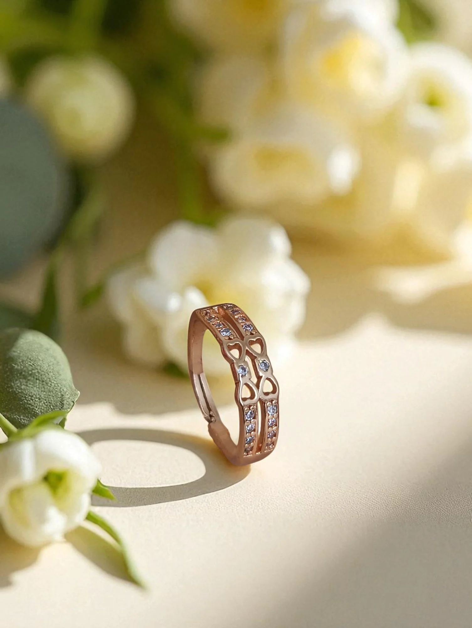 Rose Leafline Spark Ring - Image 2