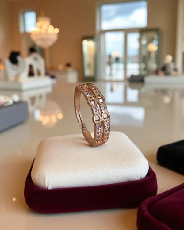 Rose Leafline Spark Ring