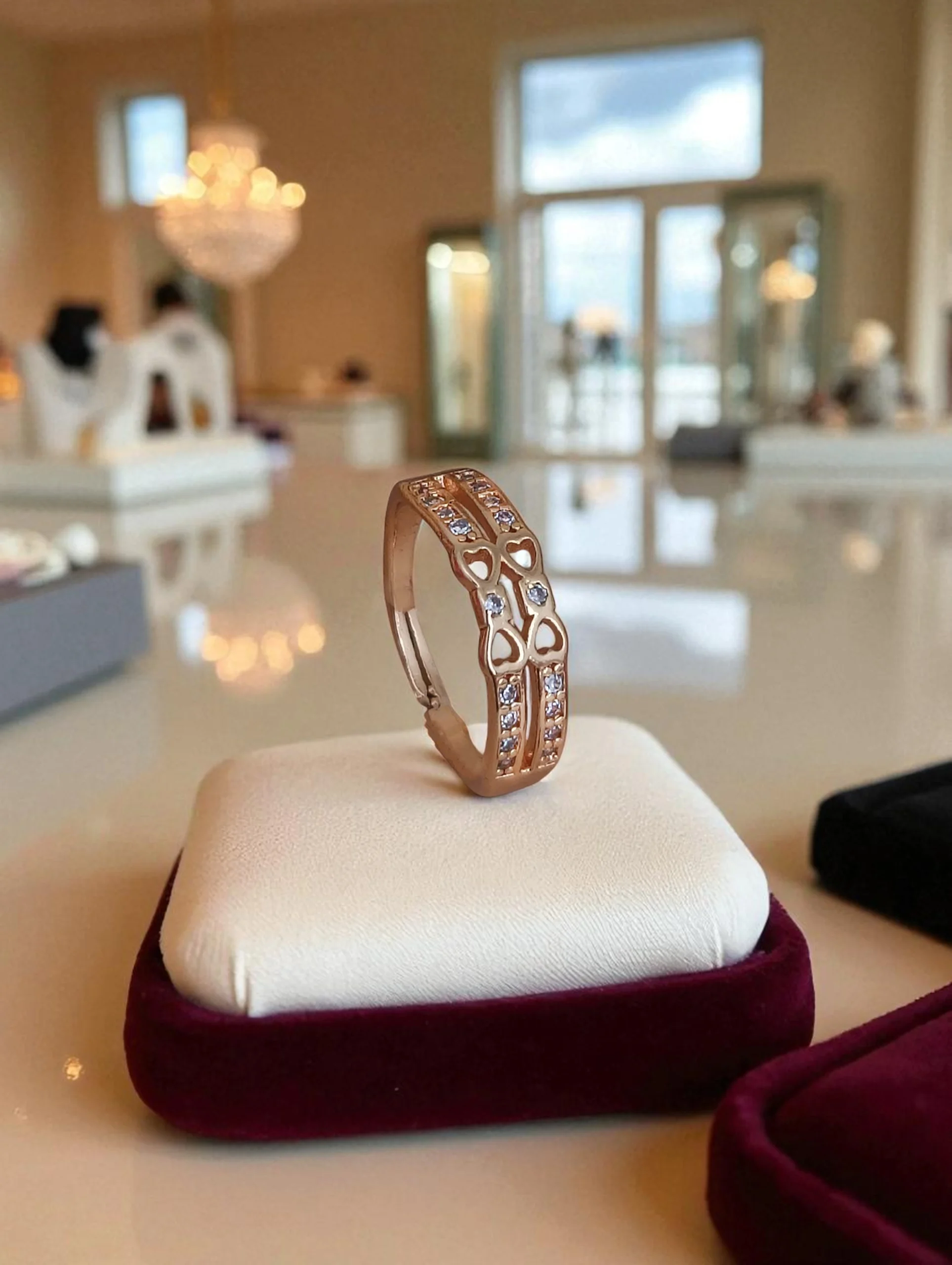 Rose Leafline Spark Ring