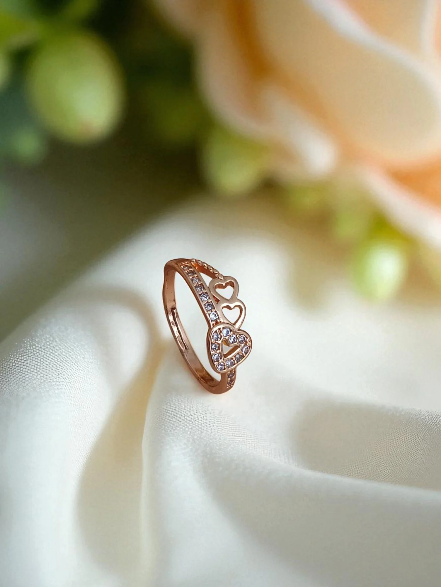 Rose Twin Heart Spark Ring - Image 2