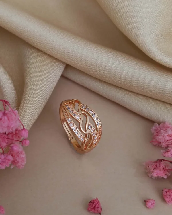 Rose Wave Spark Ring