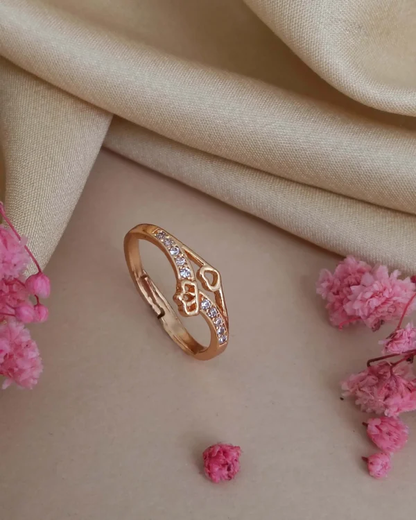 Crystal Love Rose Gold Ring