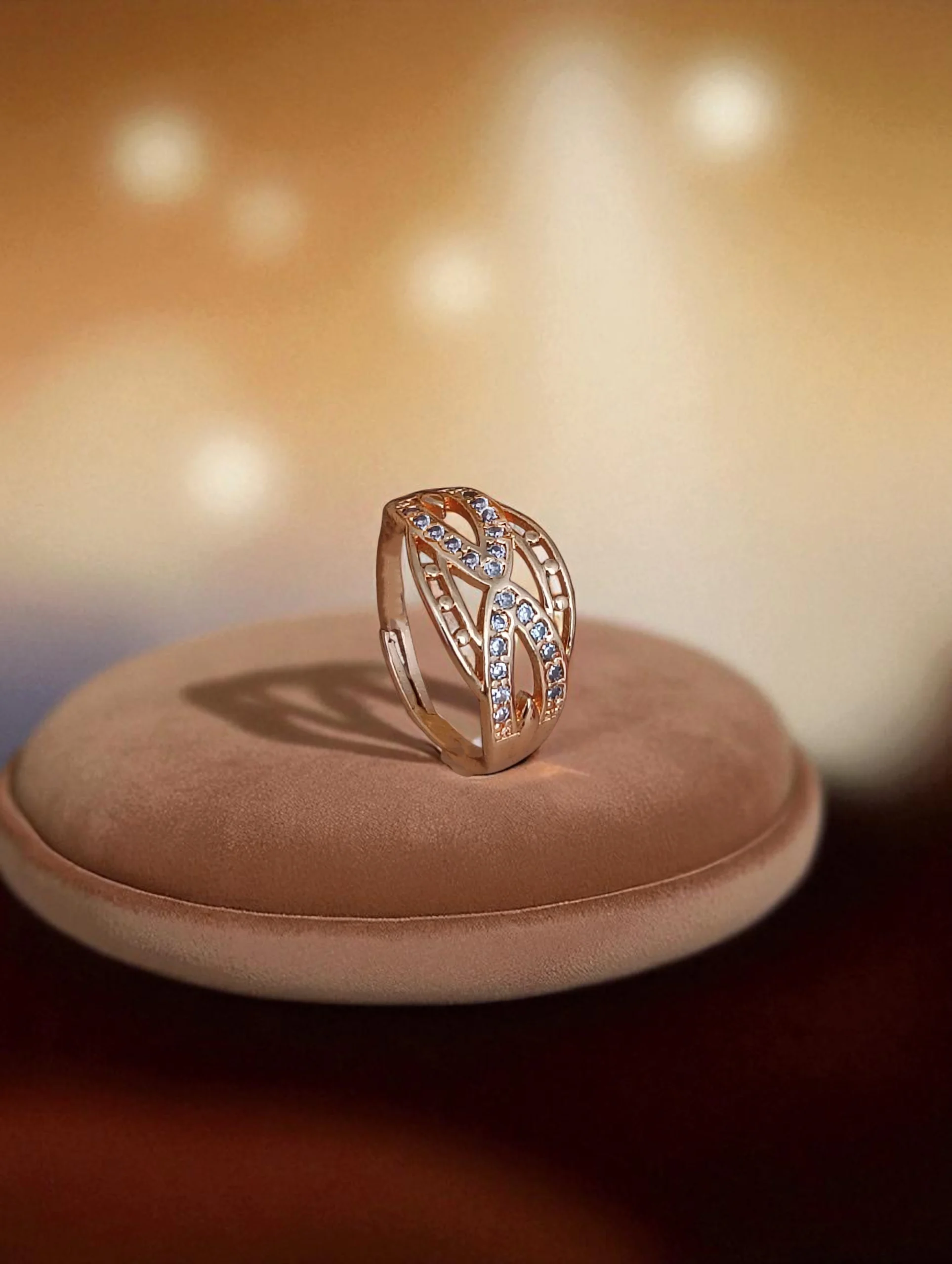 Rose Ribbon Spark Ring
