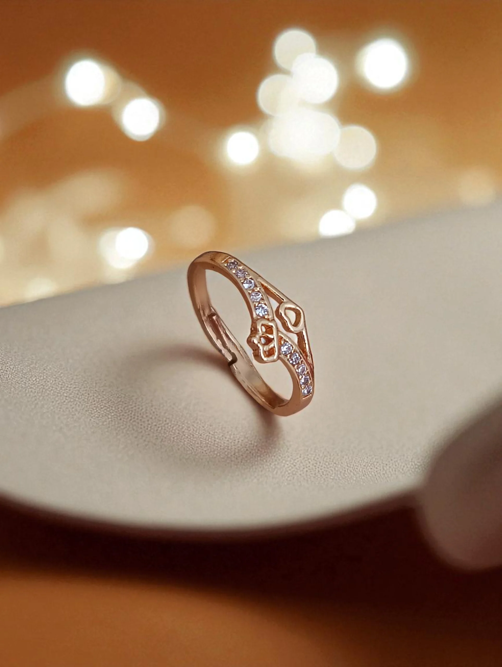Crystal Love Rose Gold Ring - Image 2