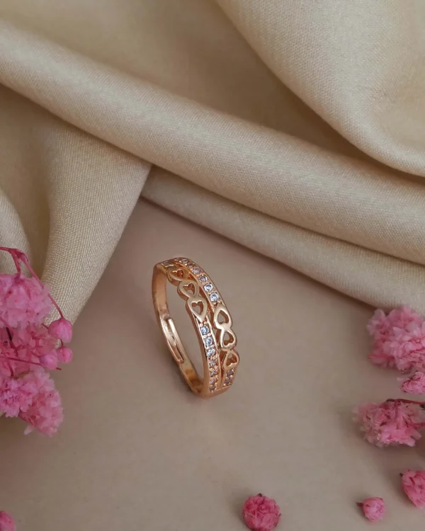 Rose Heartline Spark Ring