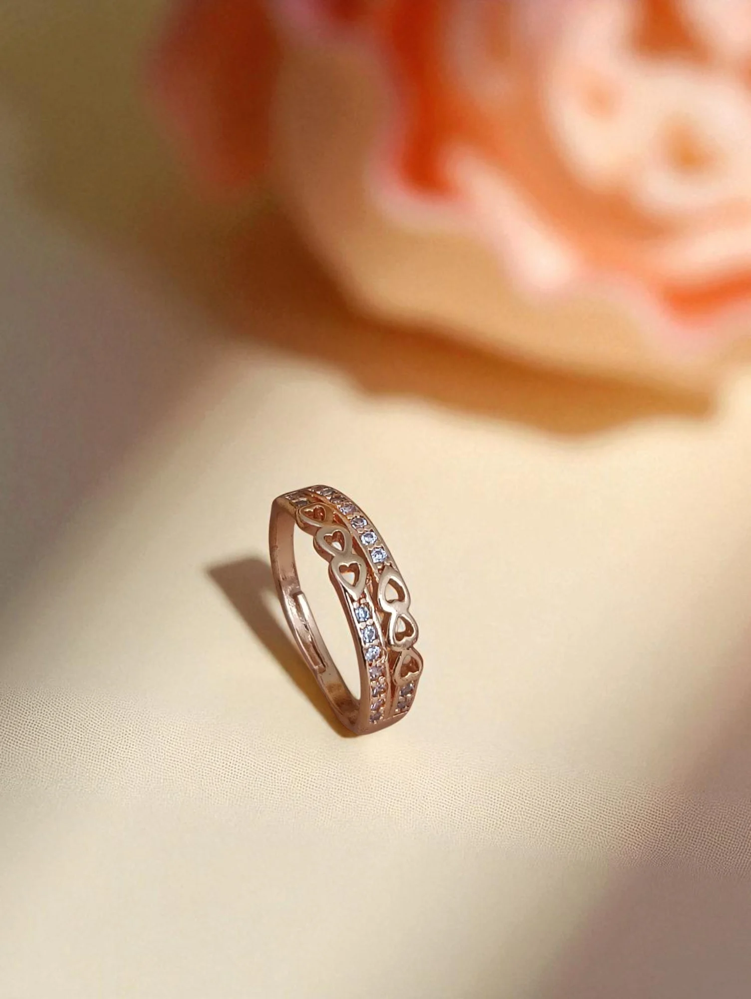 Rose Heartline Spark Ring - Image 3