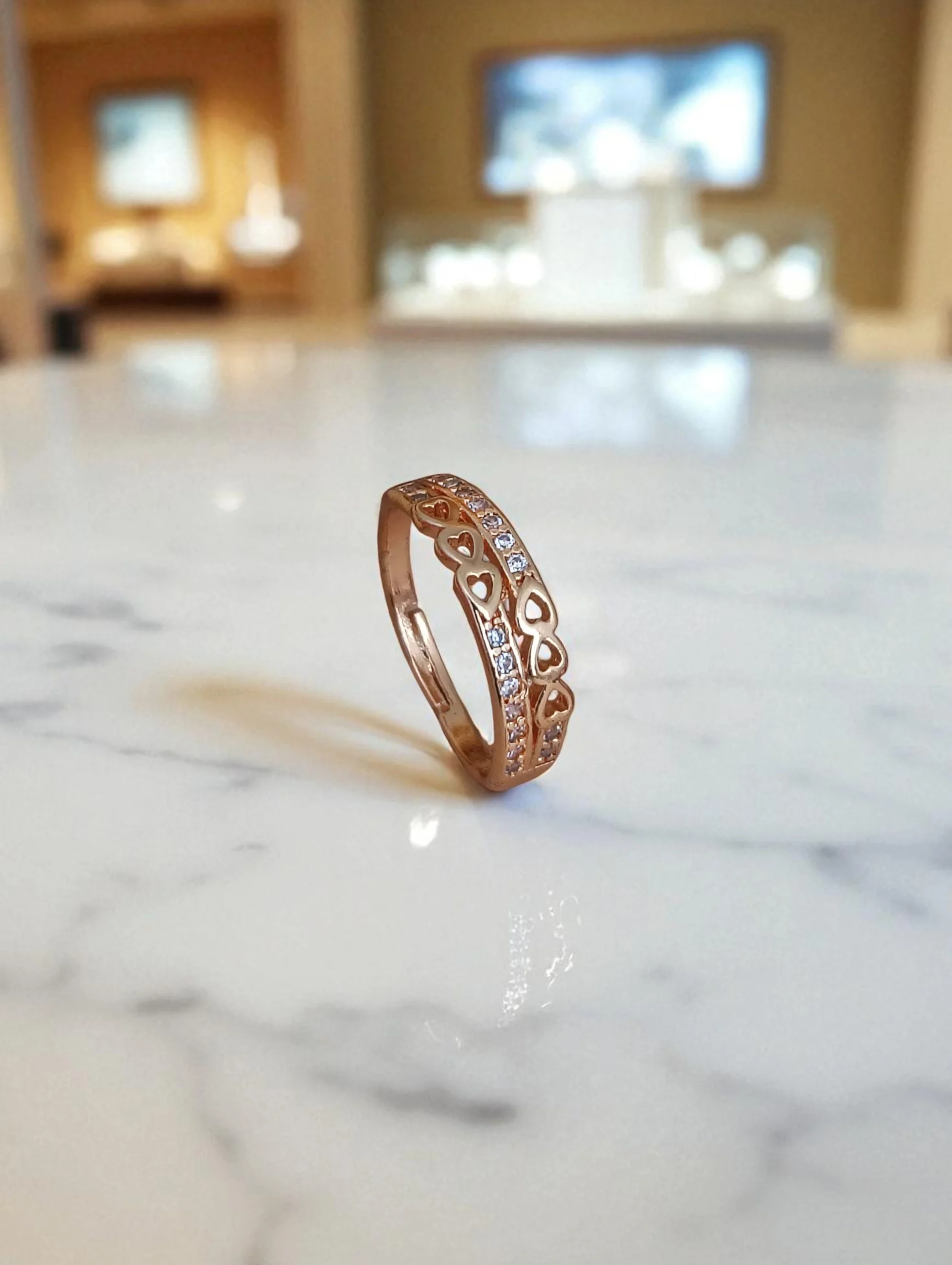 Rose Heartline Spark Ring - Image 2