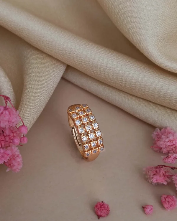 Rose Luxe Grid Ring