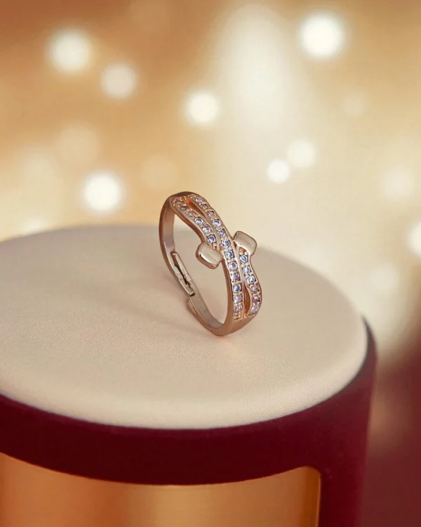 Rose Twin Heart Spark Ring