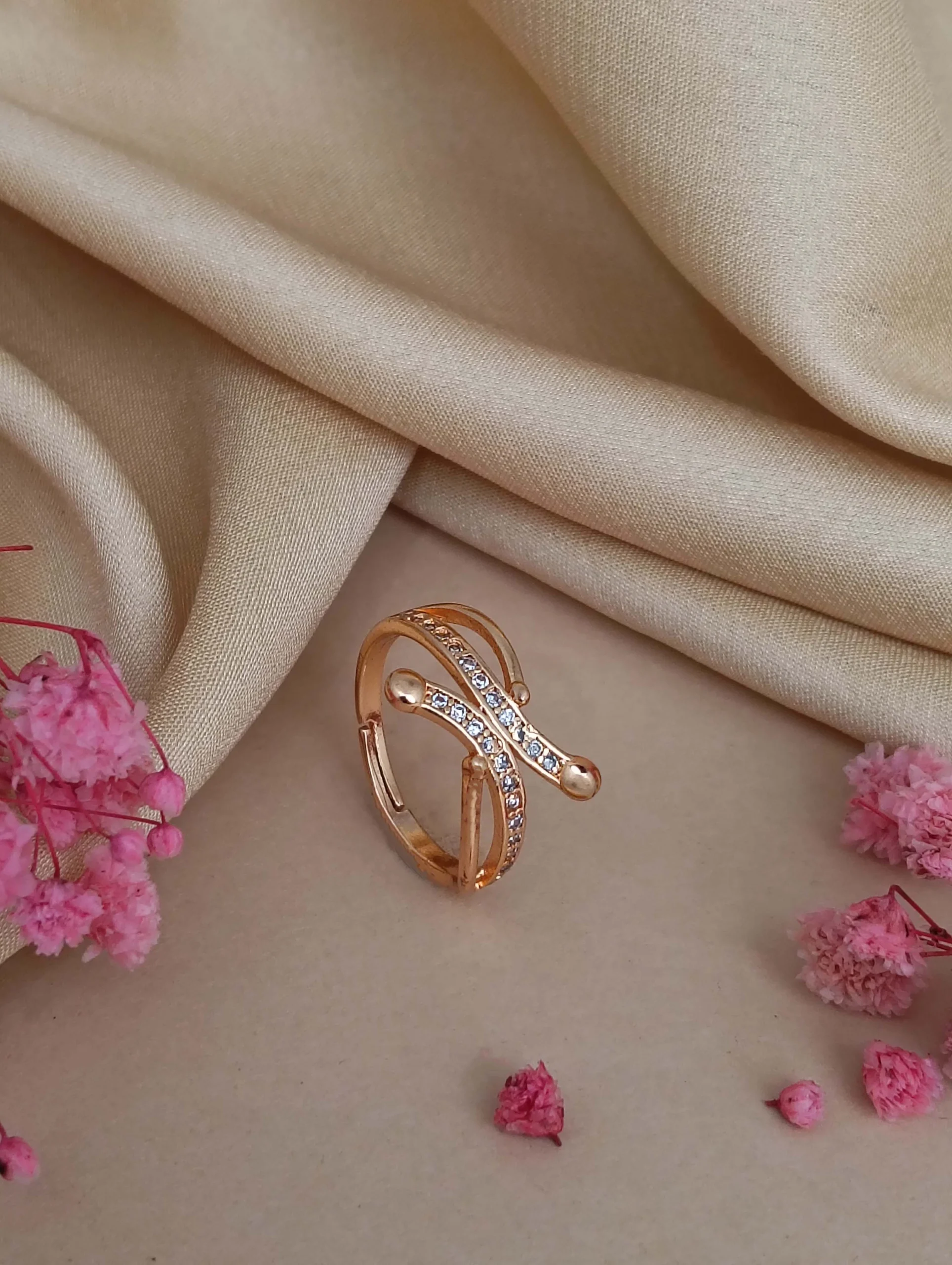 Rose Dewdrop Curve Ring - Image 3