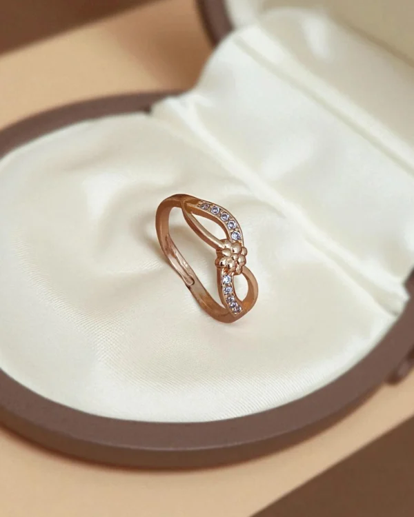 Crystal Infinity Rose Gold Ring