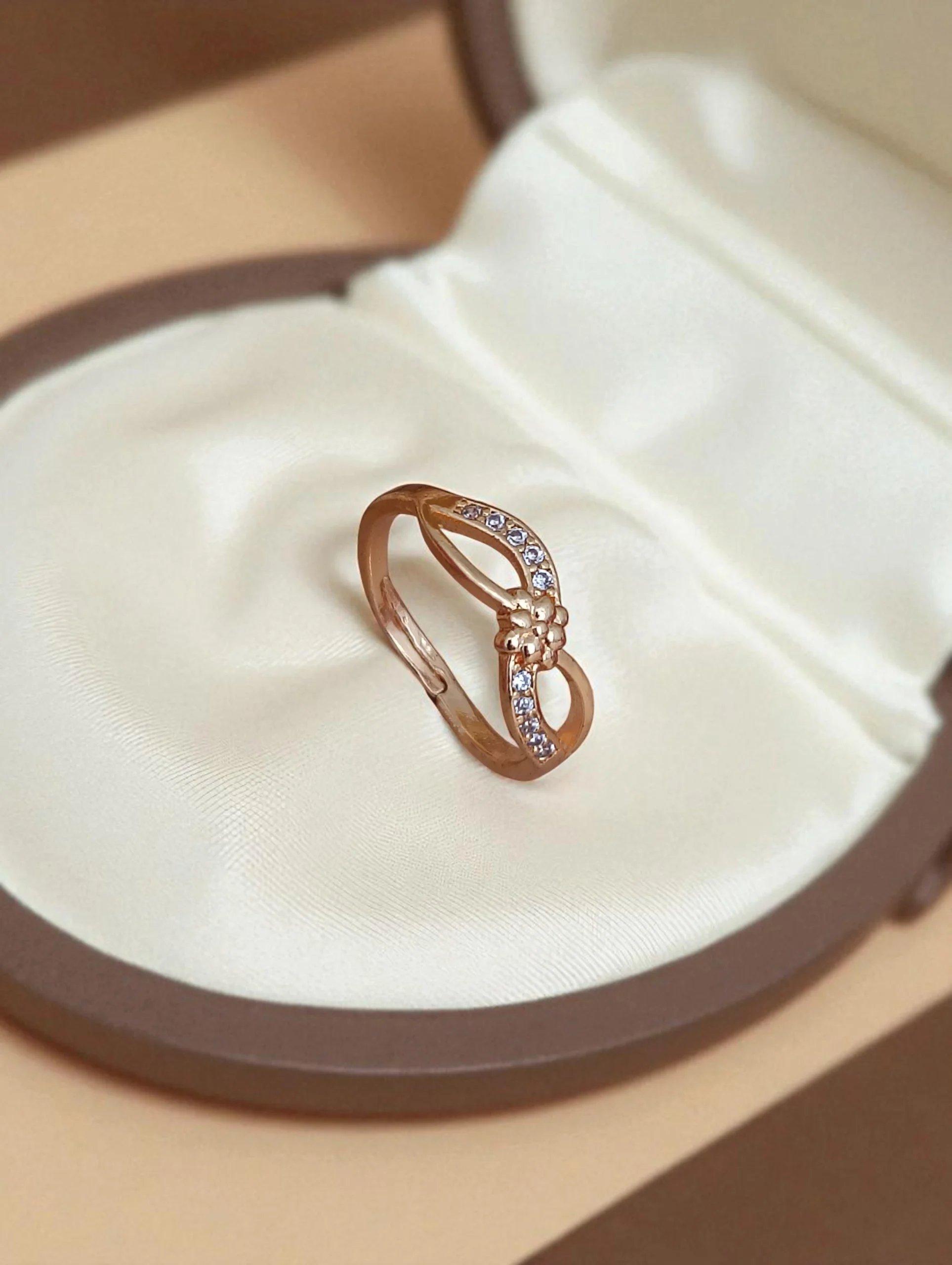Crystal Infinity Rose Gold Ring