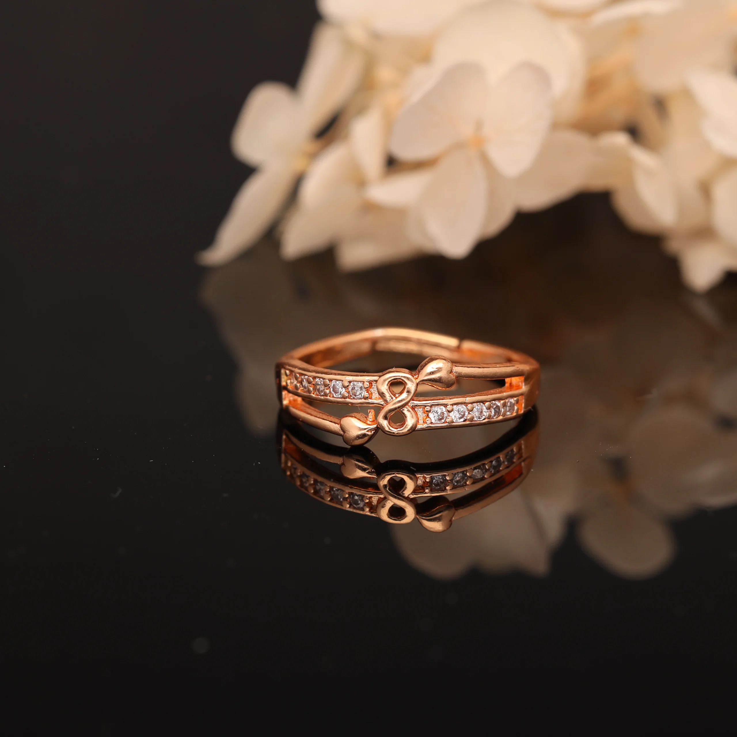 Rose Infinity Spark Ring