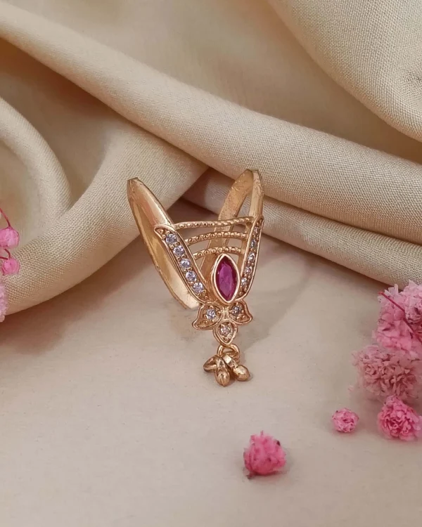 Ruby Paisley Charm Ring