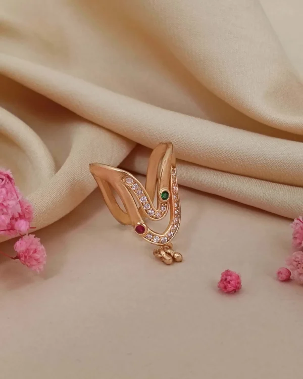 Emerald Ruby Swirl Ring