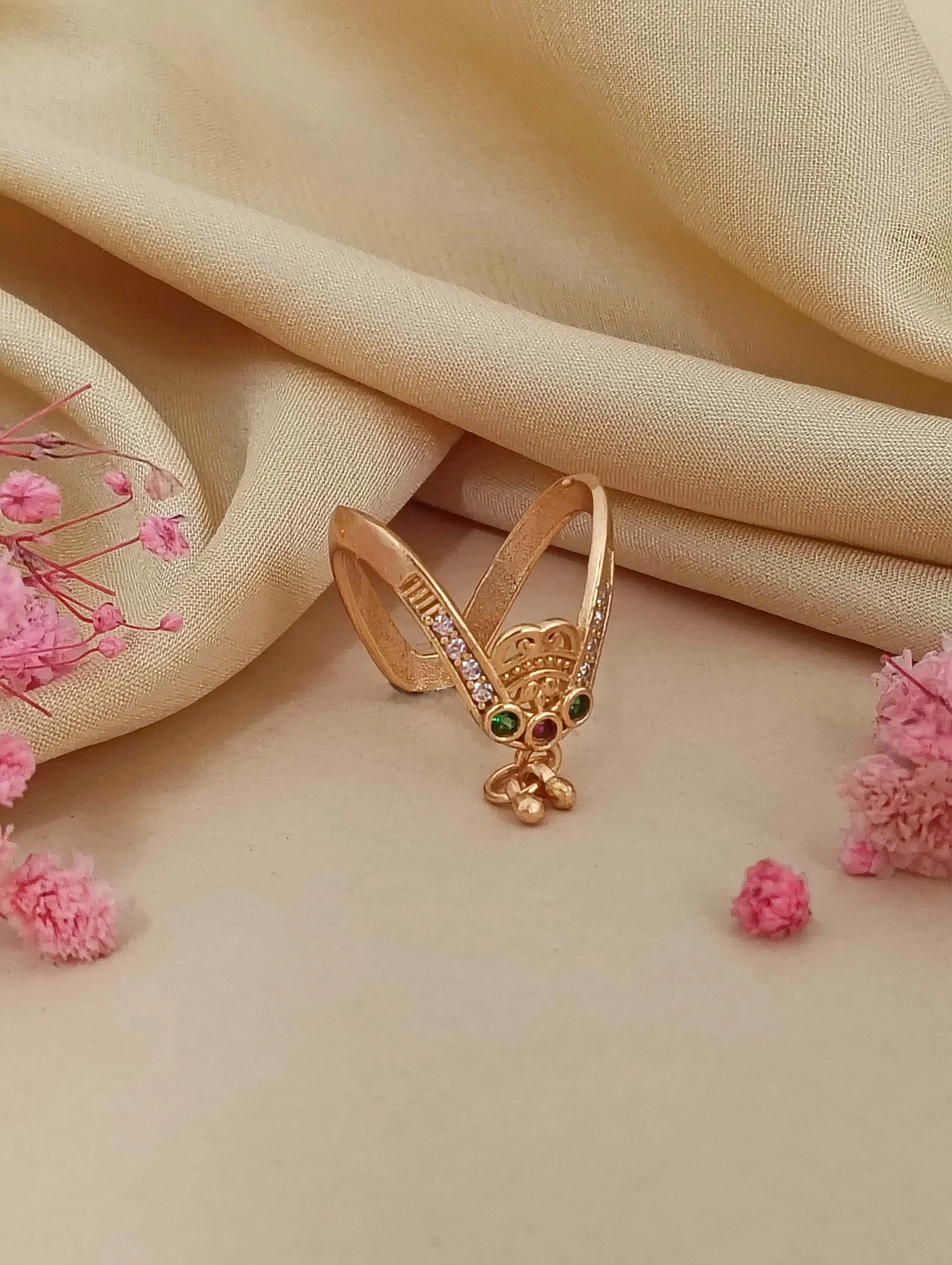 Royal Peacock Charm Ring