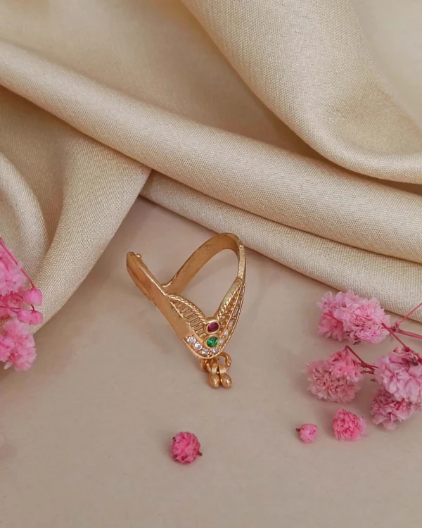 Multicolor Leaf Drop Ring