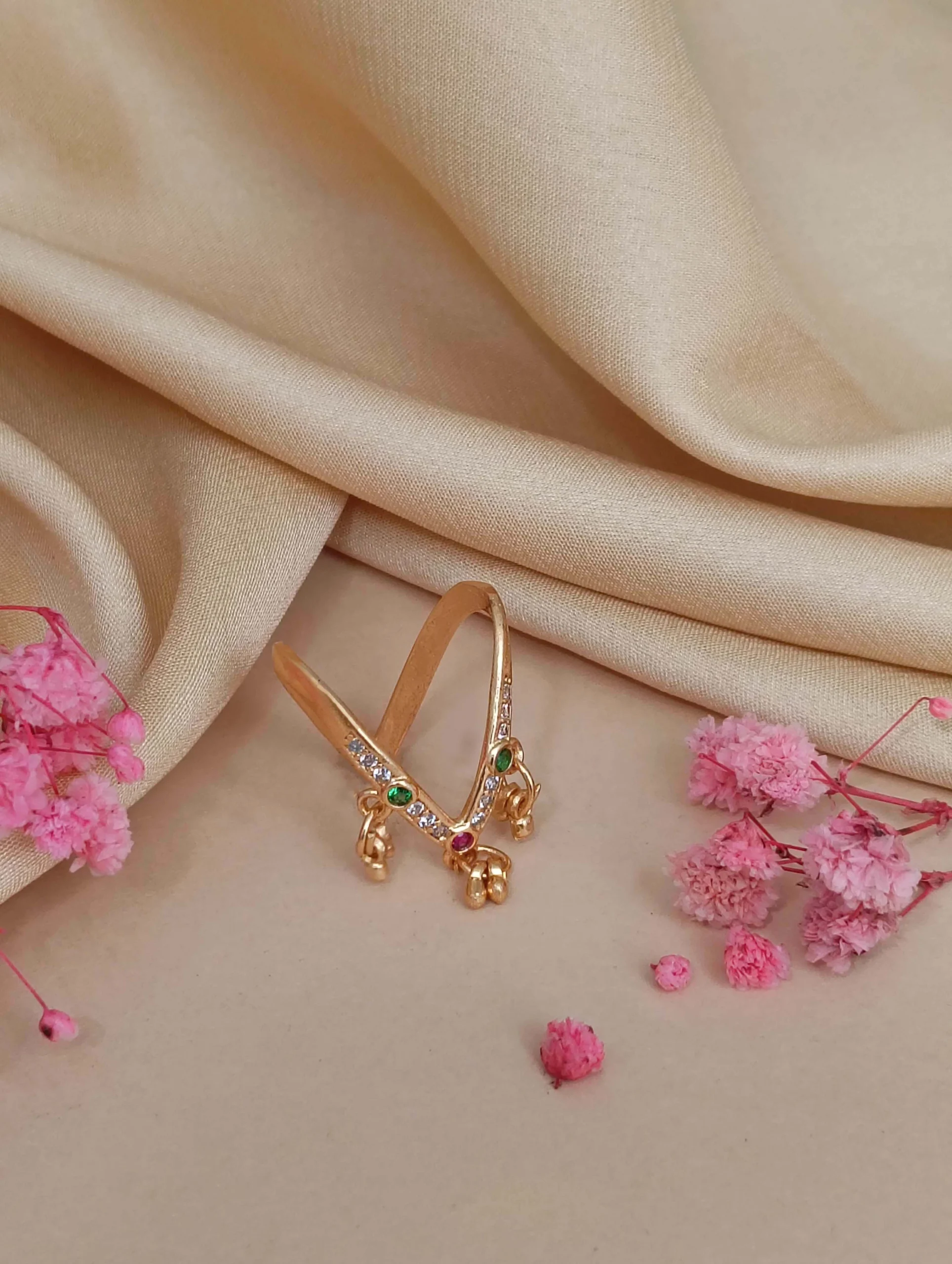 Multicolor Charm Drop Ring