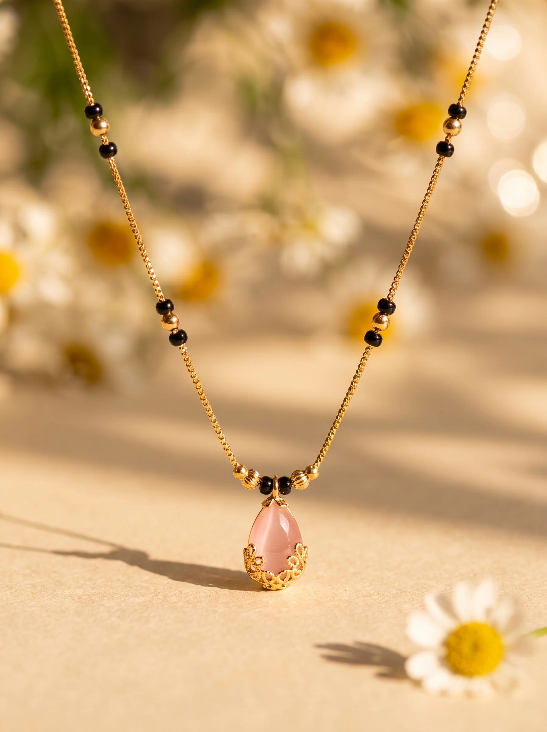 Stylish Minimal Design Mangalsutra Necklace - Image 3