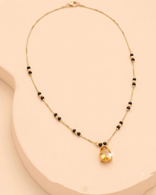 Stylish Daily Wear Gold-Tone Mangalsutra Necklace