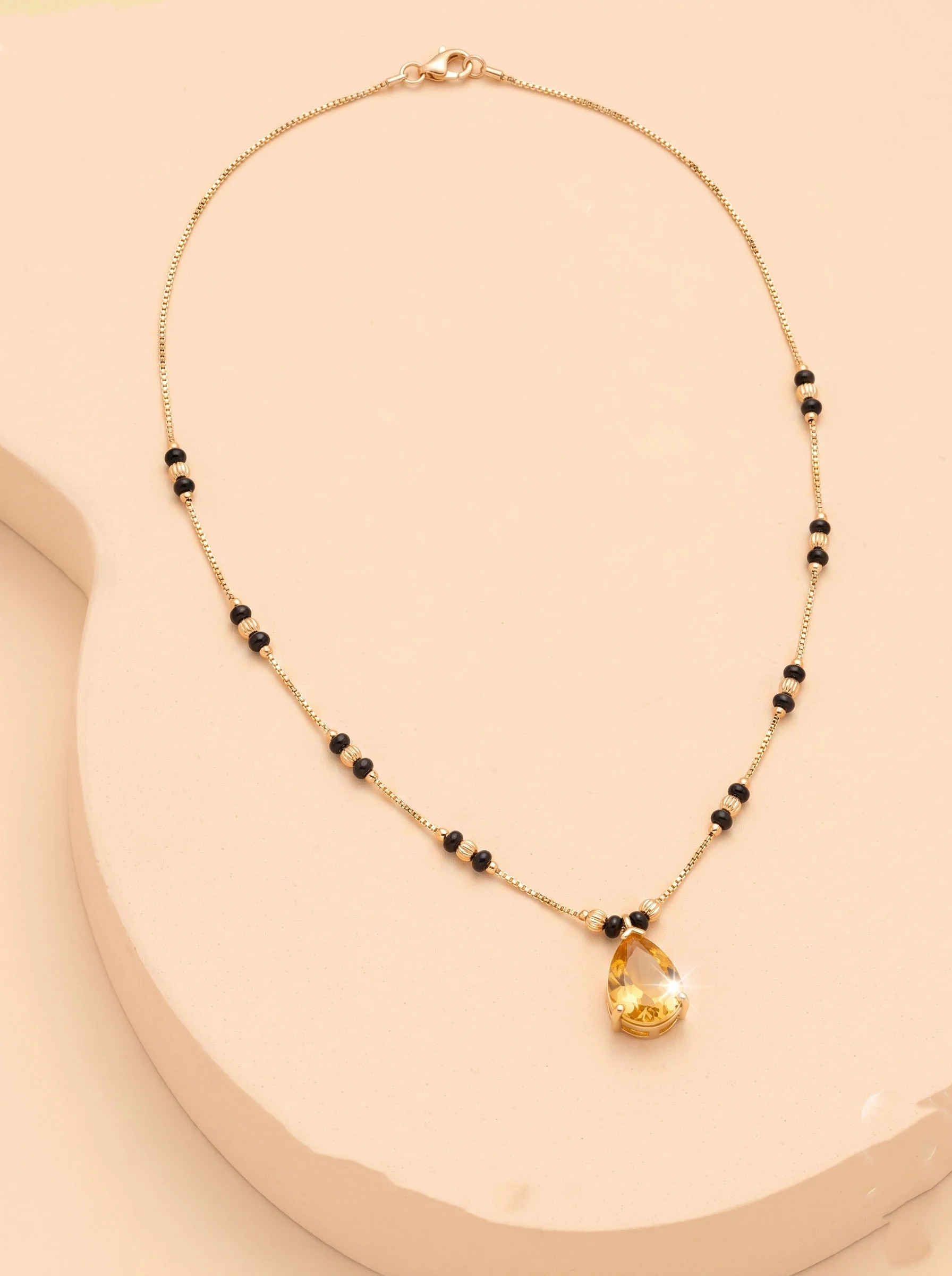 Stylish Daily Wear Gold-Tone Mangalsutra Necklace