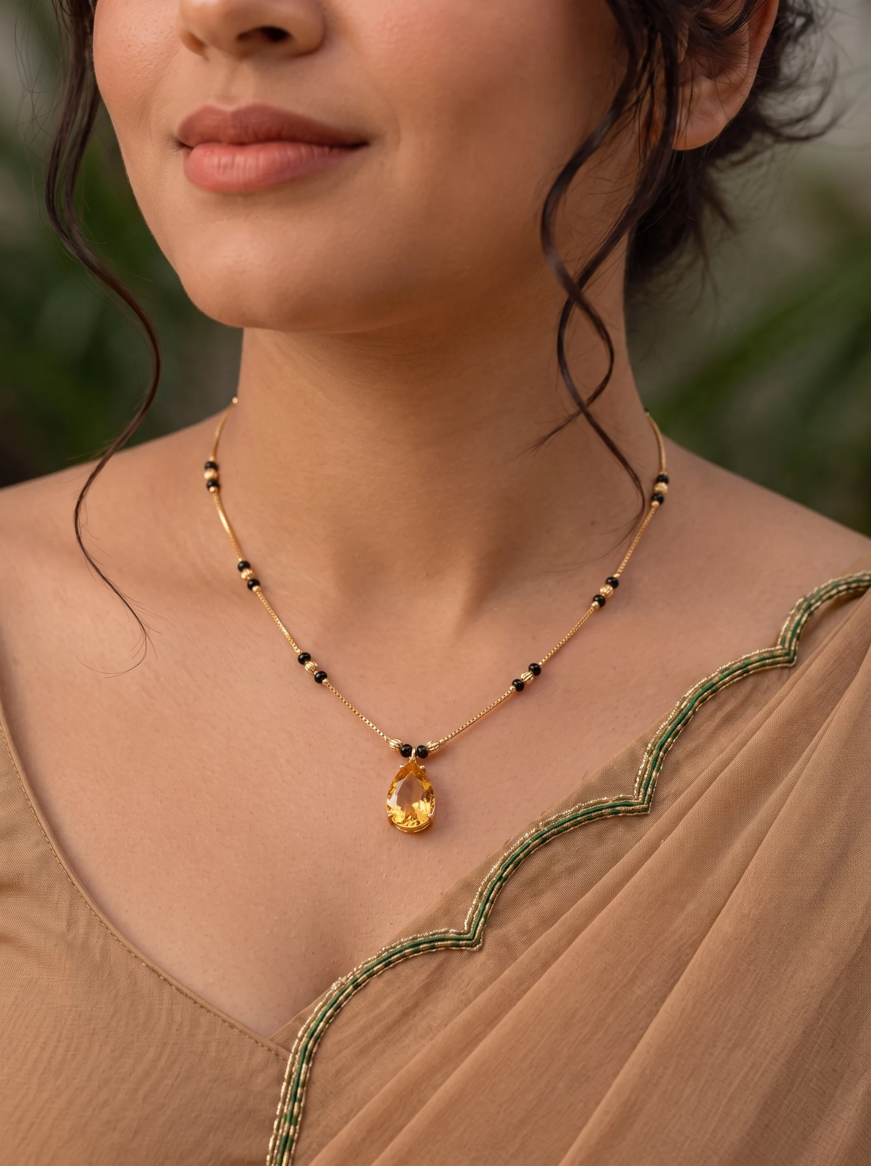 Stylish Daily Wear Gold-Tone Mangalsutra Necklace - Image 3