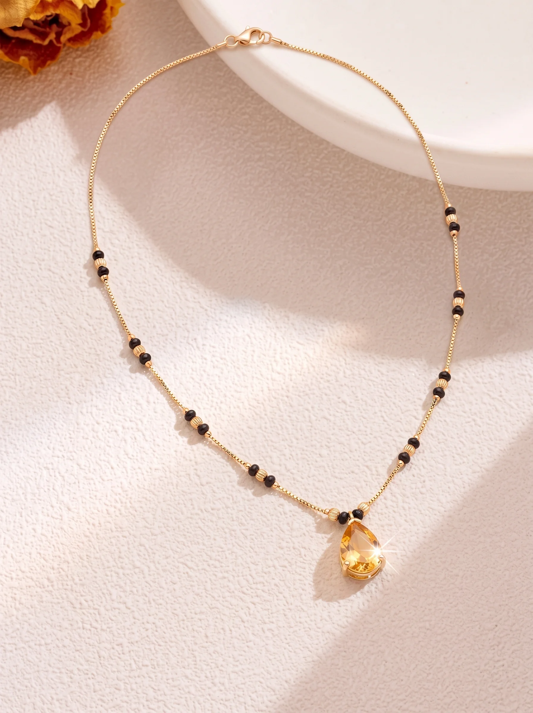 Stylish Daily Wear Gold-Tone Mangalsutra Necklace - Image 4