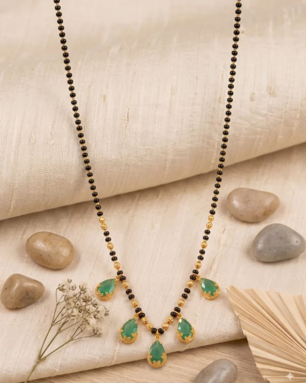 Grace Green Bead Mangalsutra
