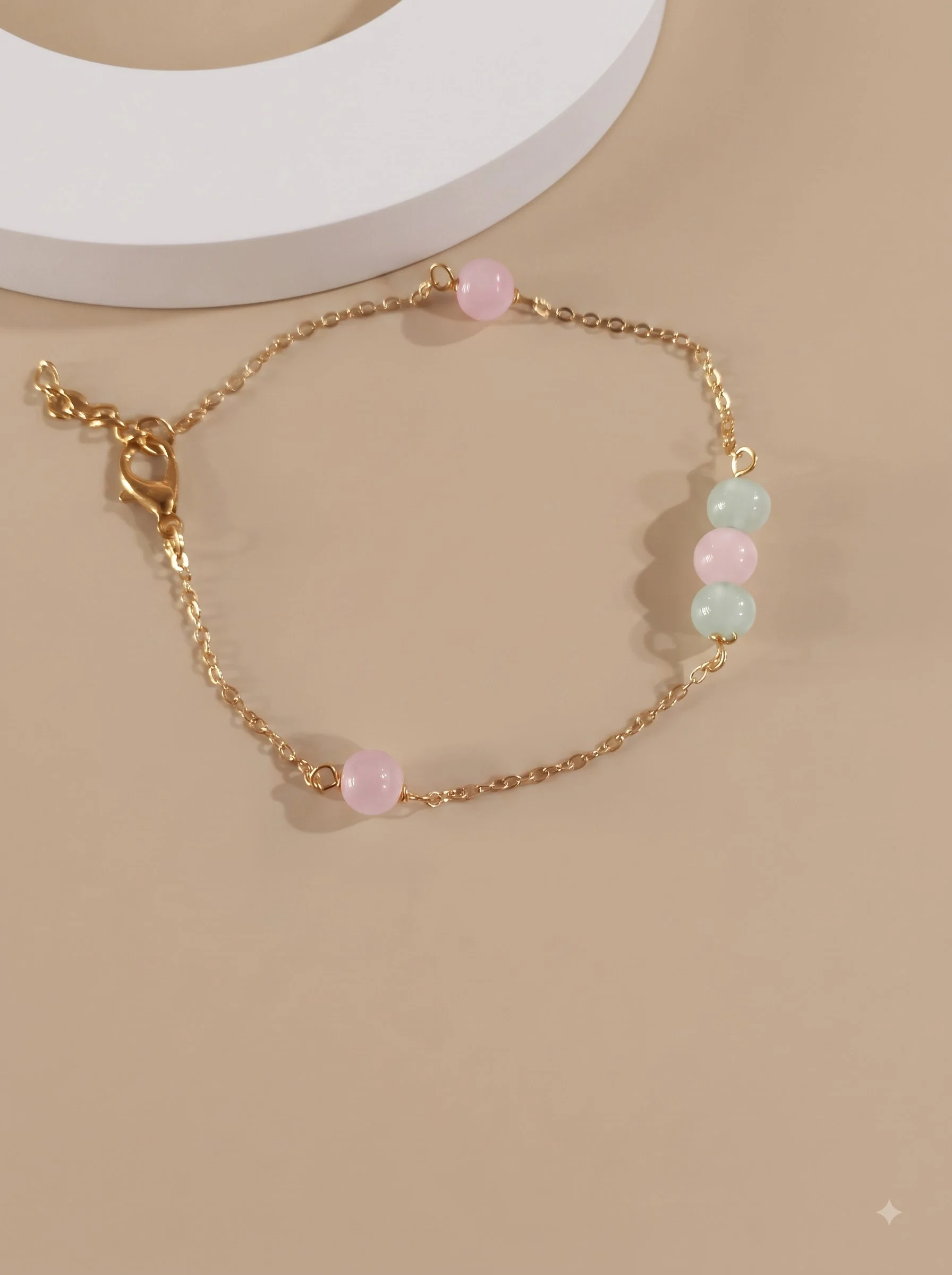 Pastel Bead Chain Bracelet - Image 2